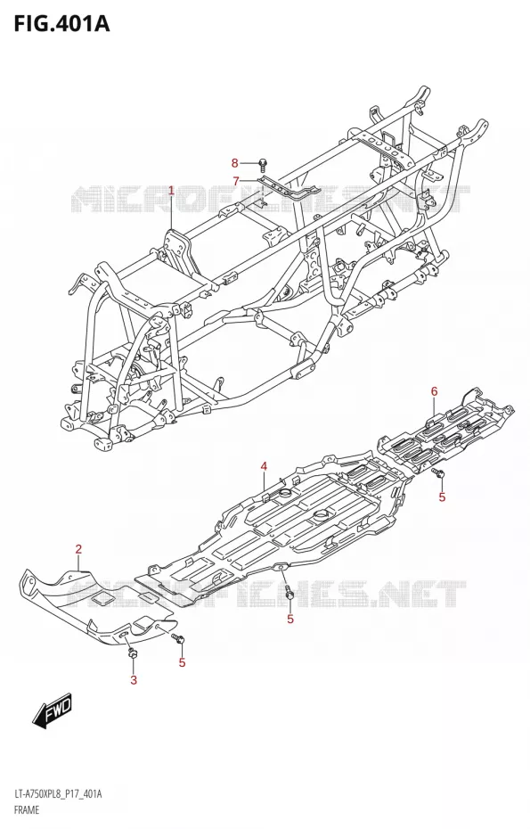 CADRE Suzuki QUAD 750 KINGQUAD 2018  LT-A750XP L8 (P17)