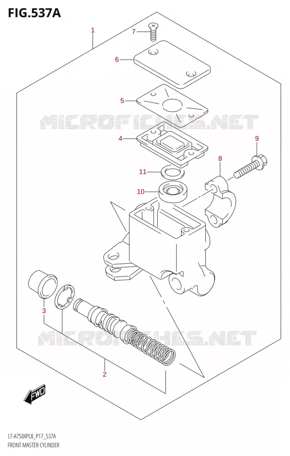 MAITRE CYLINDRE AVANT Suzuki QUAD 750 KINGQUAD 2018  LT-A750XP L8 (P17)