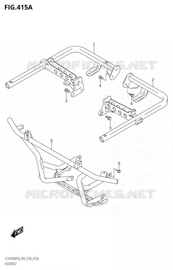 REPOSE PIEDS Suzuki QUAD 750 KINGQUAD 2018  LT-A750XPB L8 (P03)