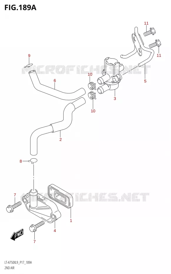 SYSTEME RECYCLAGE GAZ ECHAPPEMENT Suzuki QUAD 750 KINGQUAD 2019  LT-A750X L9 (P17)