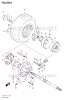 ROUE ARRIERE DROITE pour Suzuki OZARK 250 2018