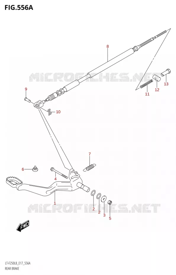 FREIN ARRIERE Suzuki QUAD 250 OZARK 2018  LT-F250 L8 (E17)