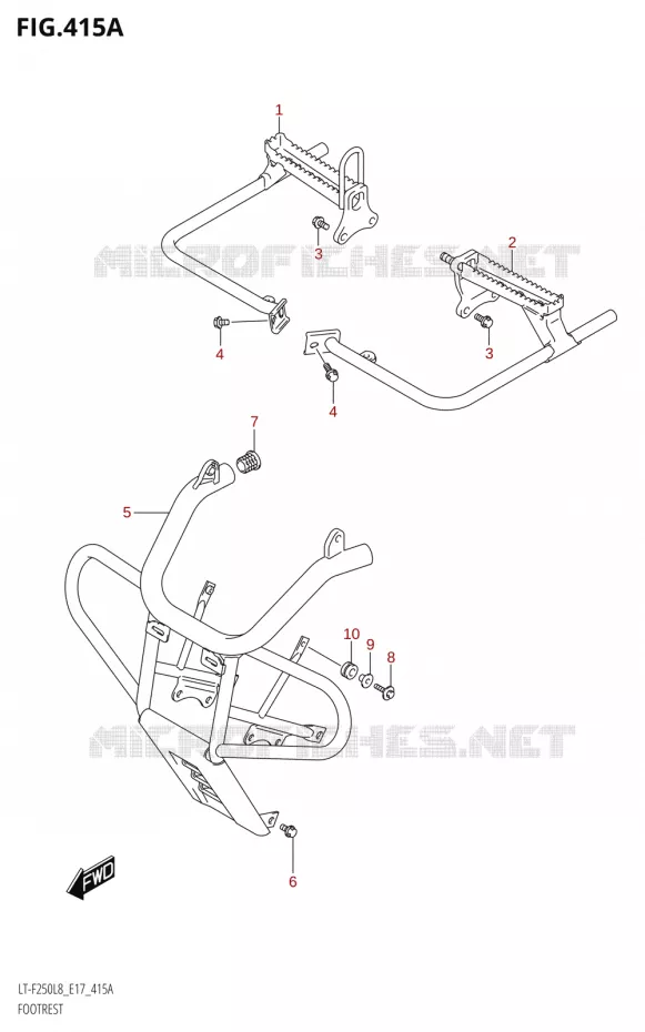 REPOSE PIED Suzuki QUAD 250 OZARK 2018  LT-F250 L8 (E17)