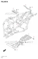 CADRE pour Suzuki KINGQUAD 400 2018