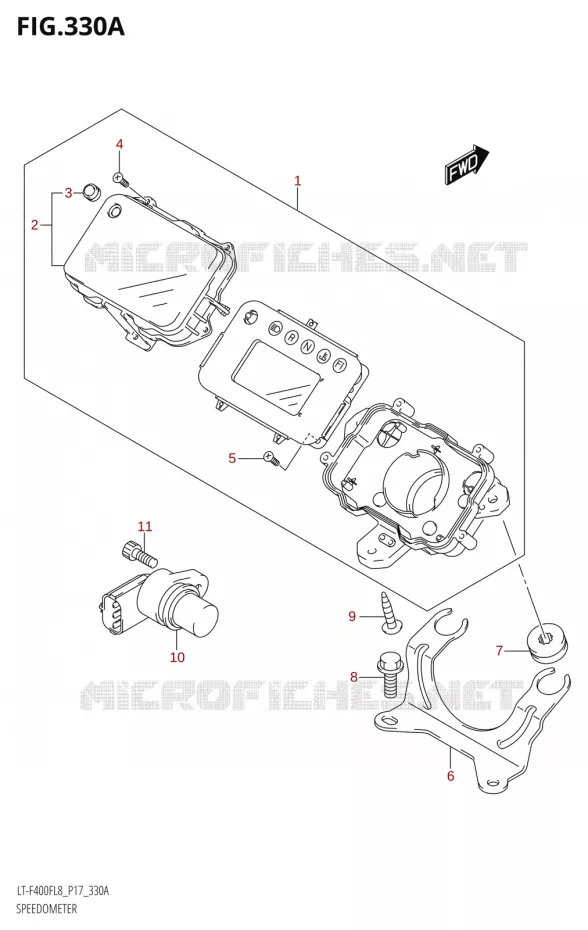 COMPTEUR Suzuki QUAD 400 KINGQUAD 2018  LT-F400F L8 (P17)