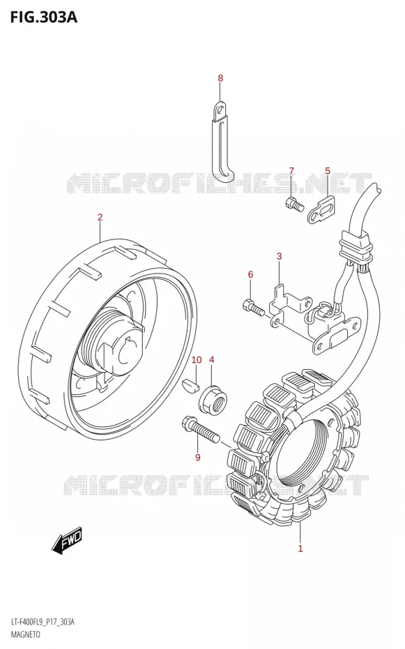 ALLUMAGE ROTOR - STATOR Suzuki QUAD 400 KINGQUAD 2019  LT-F400F L9 (P17)