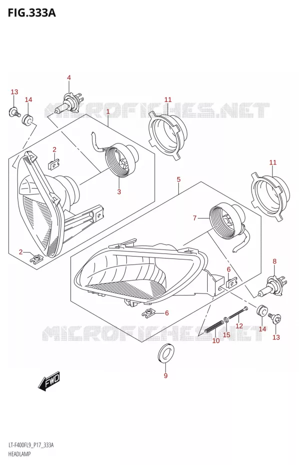 PHARE Suzuki QUAD 400 KINGQUAD 2019  LT-F400F L9 (P17)
