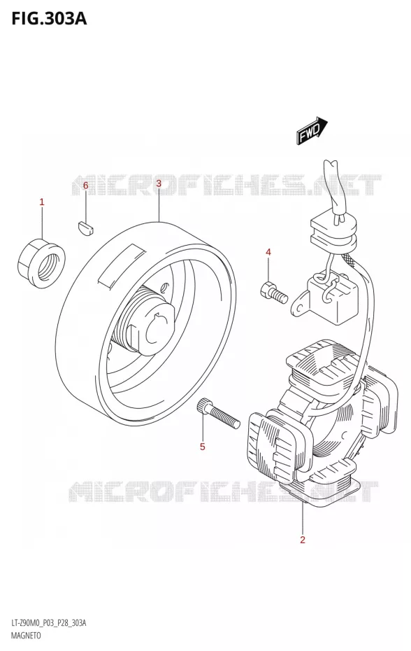 ALLUMAGE ROTOR - STATOR Suzuki QUAD 90 QUADSPORT 2020  LT-Z90 M0 (P03,P28)