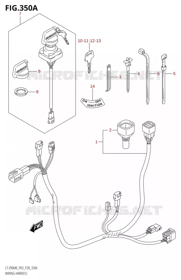 FAISCEAU ELECTRIQUE Suzuki QUAD 90 QUADSPORT 2020  LT-Z90 M0 (P03,P28)