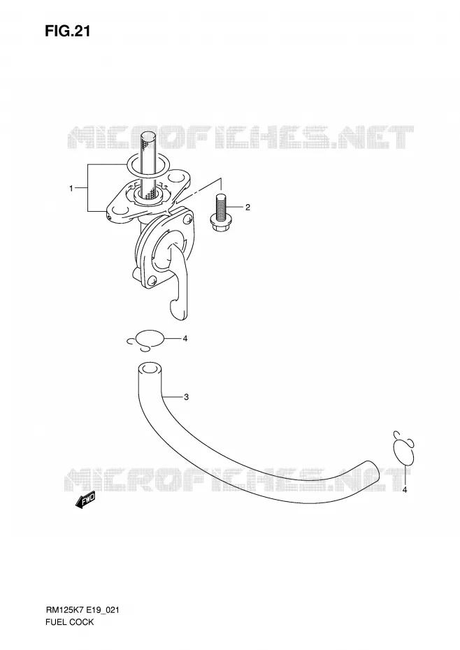 ROBINET D'ESSENCE Suzuki MOTO 125 RM 2012  RM125K8(P19)