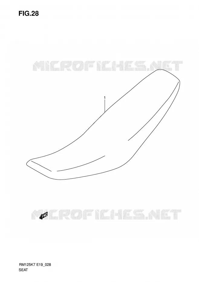 SELLE Suzuki MOTO 125 RM 2011  RM125K8(P19)