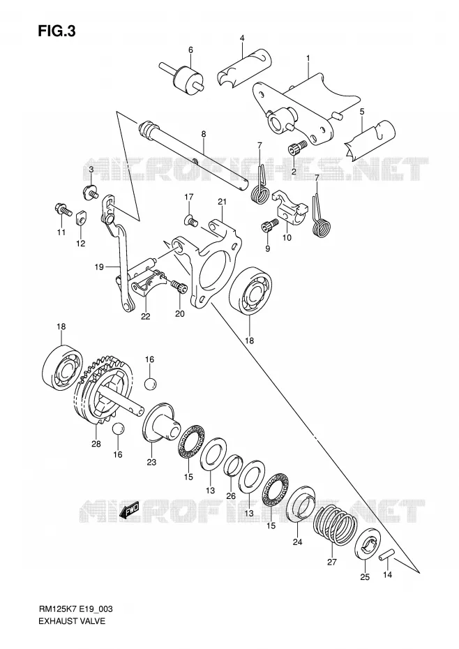 VALVE D'ECHAPPEMENT Suzuki MOTO 125 RM 2009  RM125K8(P19)