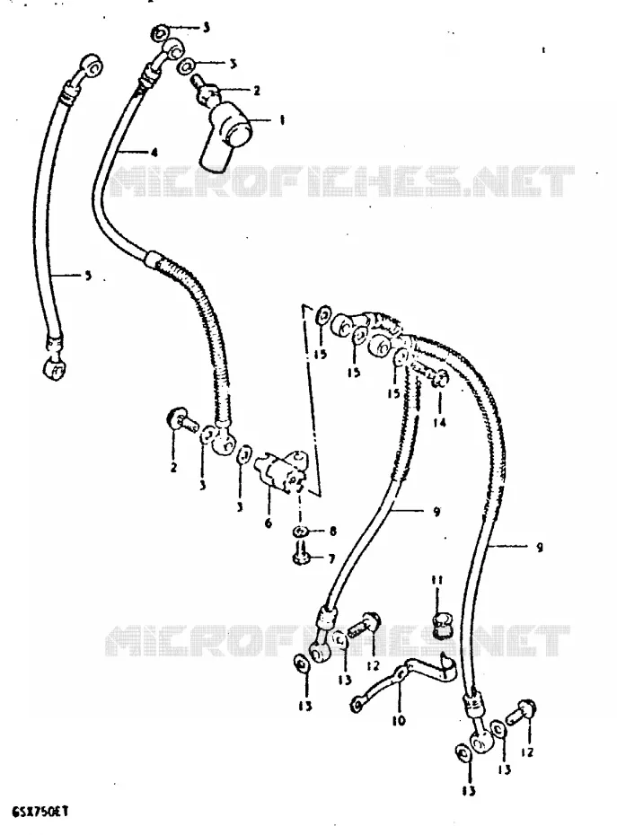 DURITE DE FREIN AVANT Suzuki MOTO 750 GSX 1981  GSX750X(1981)