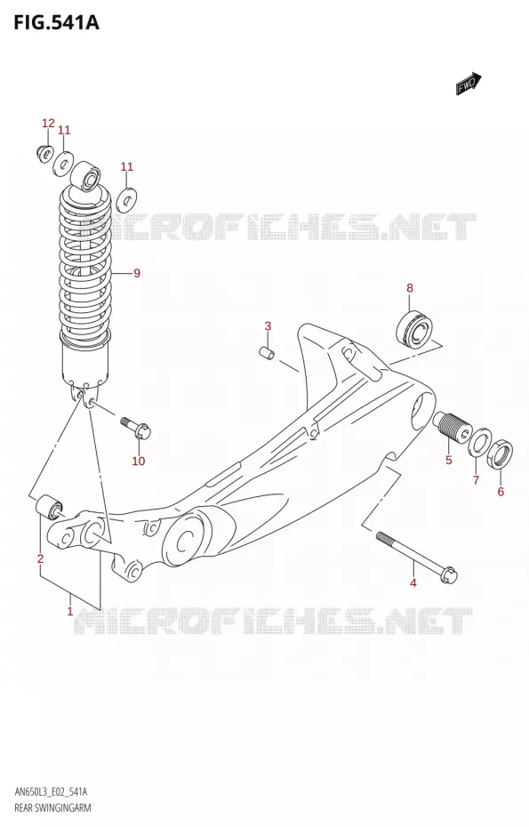 BRAS OSCILLANT Suzuki SCOOTER 650 BURGMAN 2013  AN650 L3 (E02,E19)
