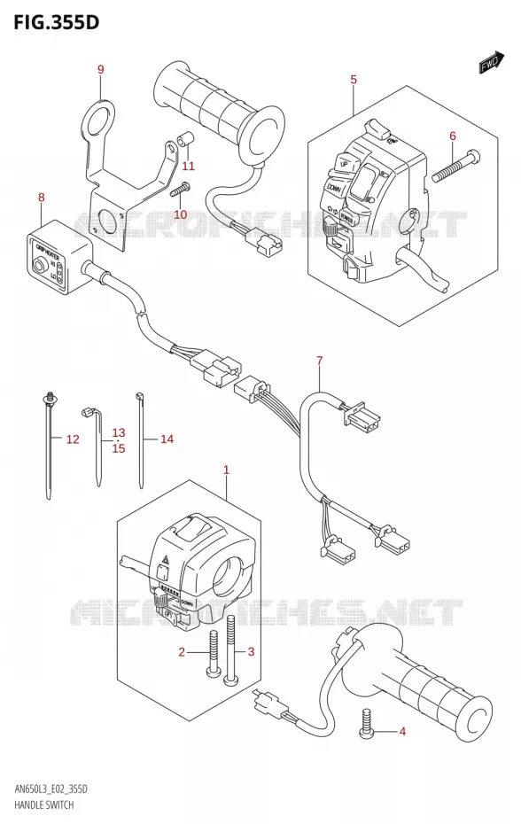 COMMODOSITCH (AN650Z:L3:E19) Suzuki SCOOTER 650 BURGMAN 2013  AN650 L3 (E02,E19)