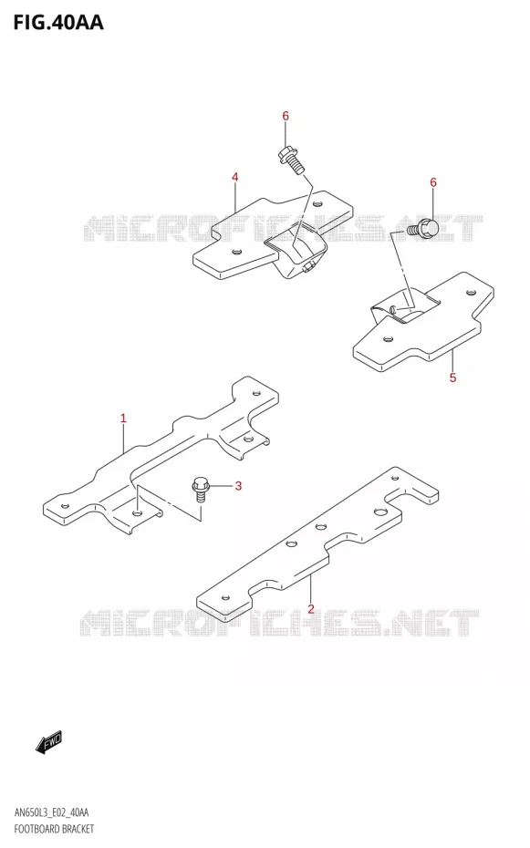 REPOSE PIEDS ARRIERE Suzuki SCOOTER 650 BURGMAN 2013  AN650Z L3 (E02,E19)