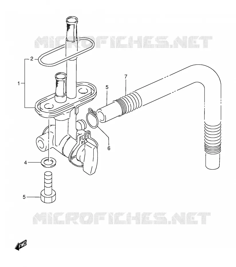 ROBINET D'ESSENCE Suzuki MOTO 350 DR 1996  DR350SE T (E02,E04,E18,E94)