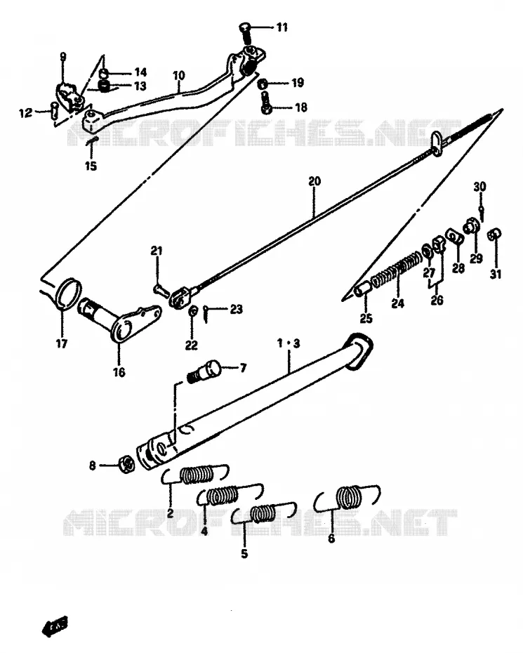 BEQUILLE Suzuki MOTO 600 DR 1987  DR600S H/DR600SU H