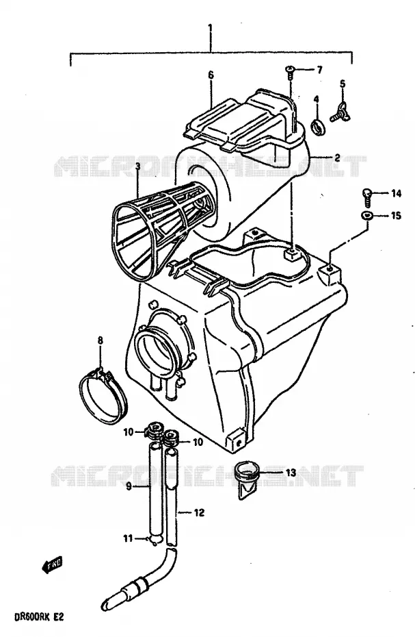 FILTRE A AIR Suzuki MOTO 600 DR 1989  DR600RK(E2)