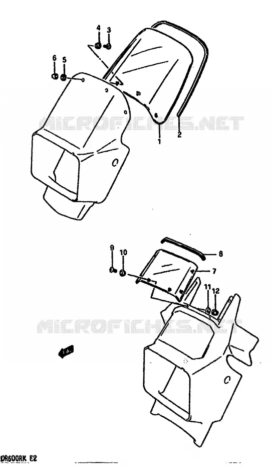 SAUT DE VENT Suzuki MOTO 600 DR 1989  DR600RK(E2)