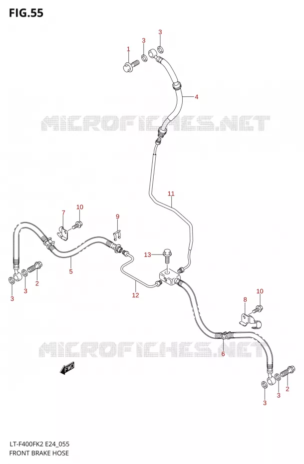 DURITE DE FREIN AVANT Suzuki QUAD 400 EIGER 2002  LT-F400FK2(E24)