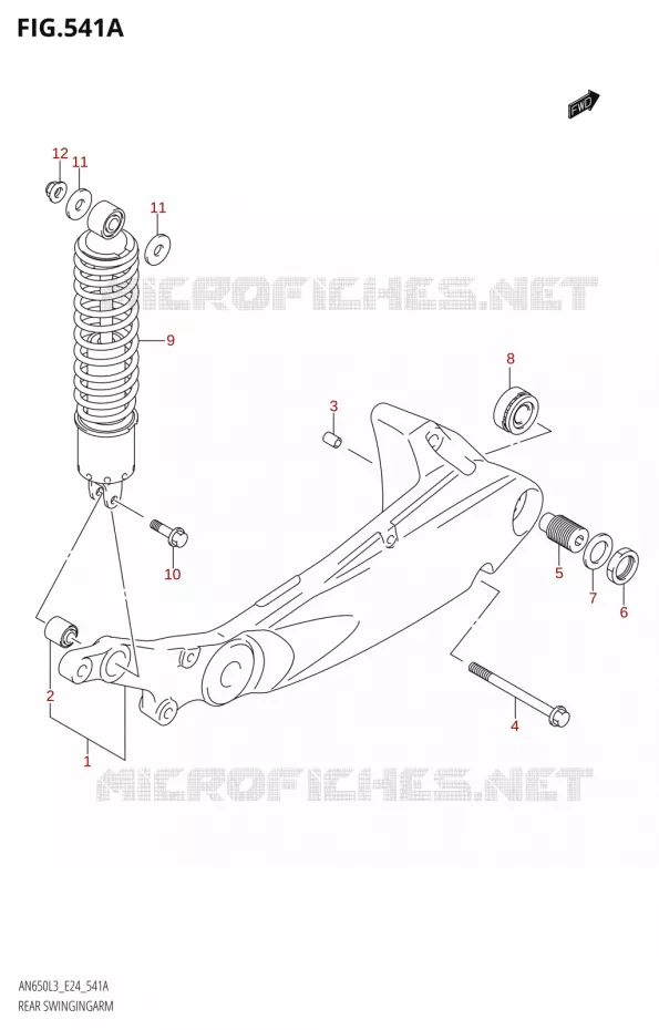 BRAS OSCILLANT Suzuki SCOOTER 650 BURGMAN 2013  AN650 L3 (E24)