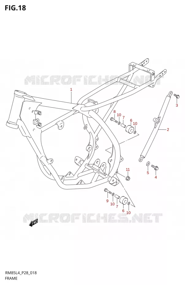CADRE Suzuki MOTO 85 RM 2014  RM85L L4 (P03,P28,P33)