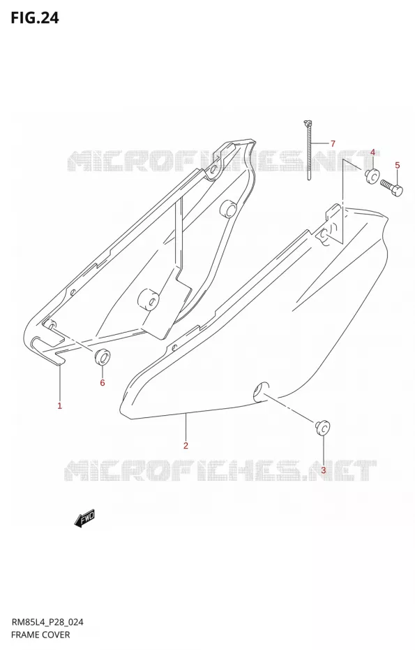 CARENAGES ARRIERE Suzuki MOTO 85 RM 2014  RM85L L4 (P03,P28,P33)
