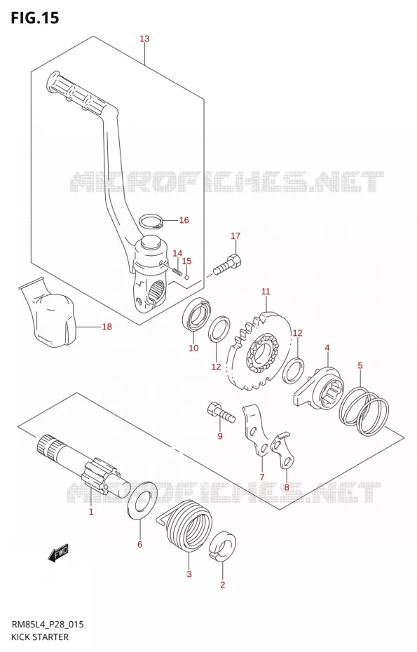 KICK Suzuki MOTO 85 RM 2014  RM85 L4 (P03,P28,P33)