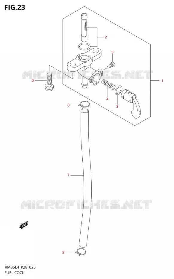 ROBINET D'ESSENCE Suzuki MOTO 85 RM 2014  RM85 L4 (P03,P28,P33)