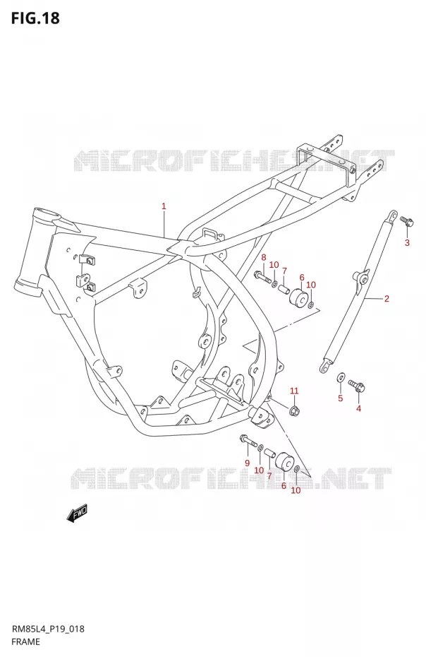 CADRE Suzuki MOTO 85 RM 2014  RM85 L4 (P19)