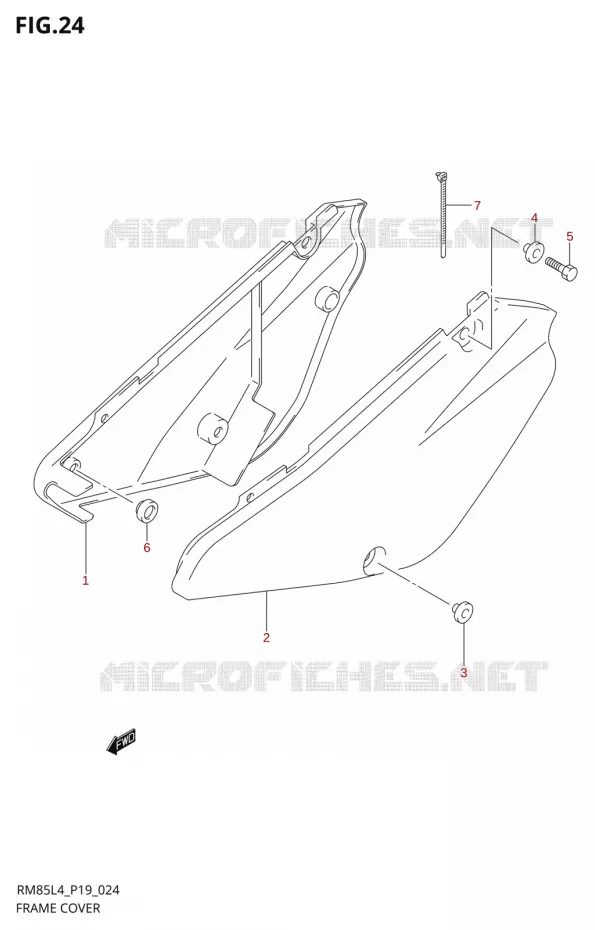 CARENAGES ARRIERE Suzuki MOTO 85 RM 2014  RM85L L4 (P19)
