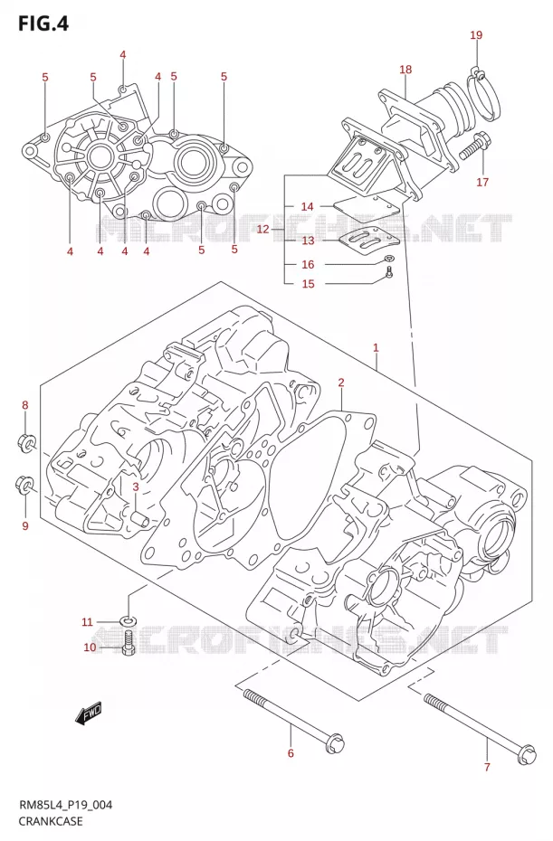CARTER Suzuki MOTO 85 RM 2014  RM85L L4 (P19)