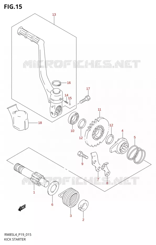 KICK Suzuki MOTO 85 RM 2014  RM85 L4 (P19)
