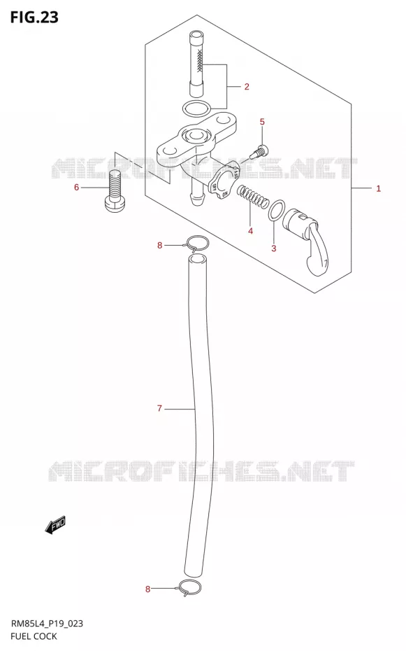 ROBINET D'ESSENCE Suzuki MOTO 85 RM 2014  RM85 L4 (P19)