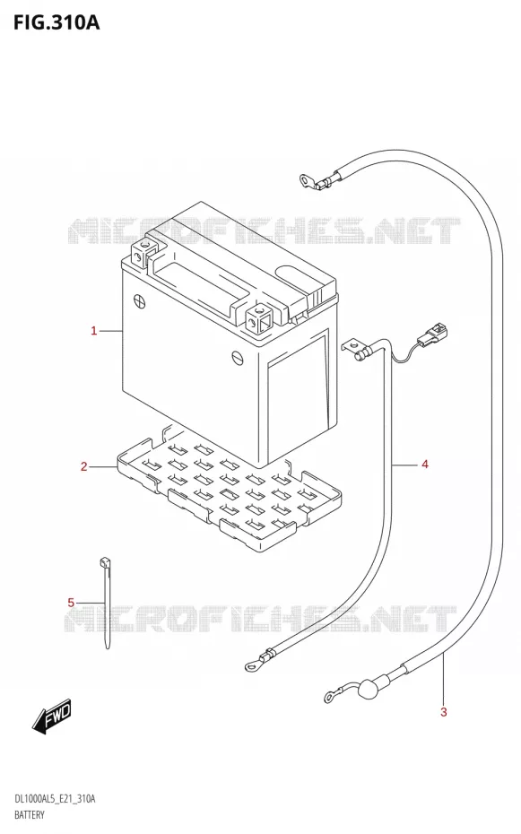 BATTERIE Suzuki MOTO 1000 V-STROM 2015  DL1000A L5 (E21)