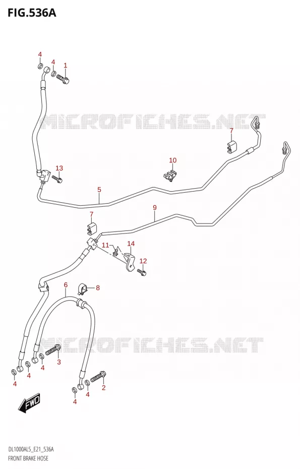 DURITE DE FREIN AVANT Suzuki MOTO 1000 V-STROM 2015  DL1000A L5 (E21)