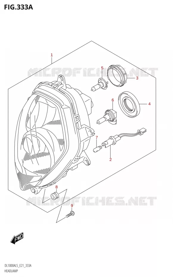PHARE Suzuki MOTO 1000 V-STROM 2015  DL1000A L5 (E21)