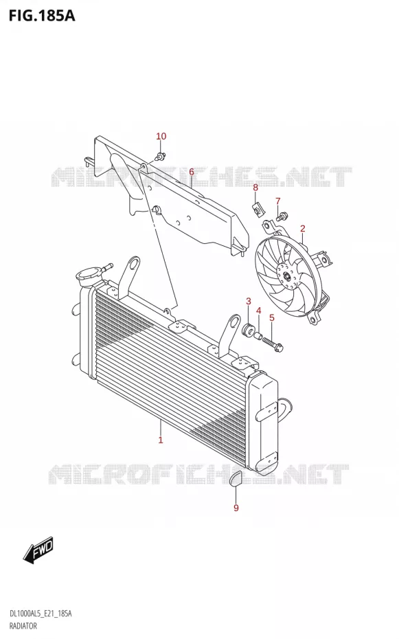 RADIATEUR Suzuki MOTO 1000 V-STROM 2015  DL1000A L5 (E21)