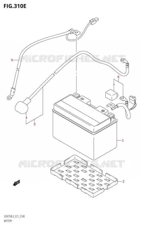 BATTERIEGSR750A:L3:E24) Suzuki MOTO 750 GSR 2013  GSR750A L3 (E21)