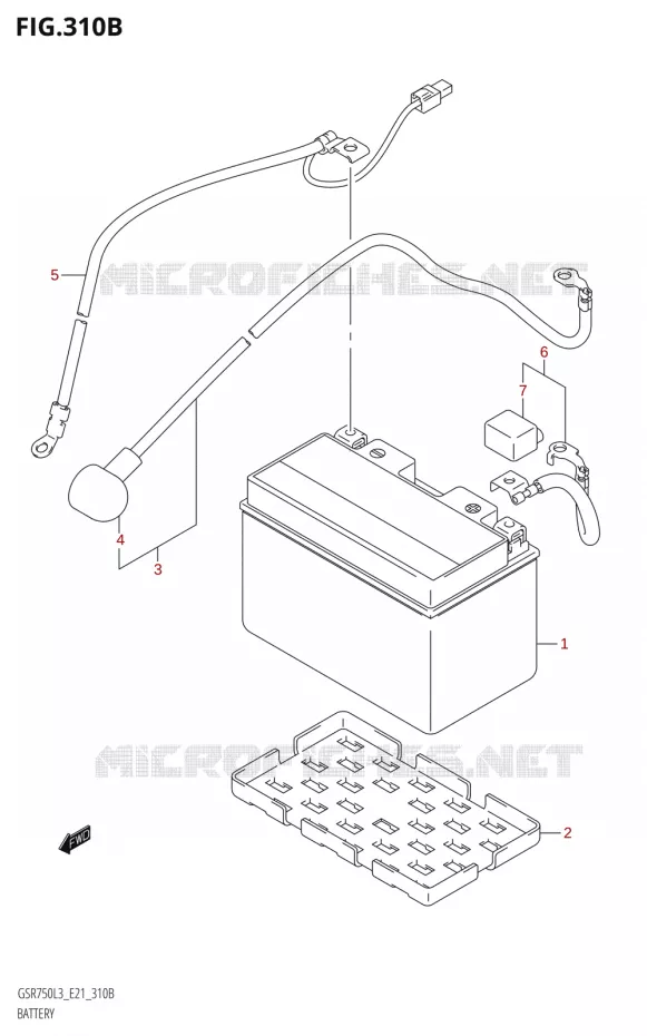 BATTERIEGSR750:L3:E24) Suzuki MOTO 750 GSR 2013  GSR750A L3 (E21)