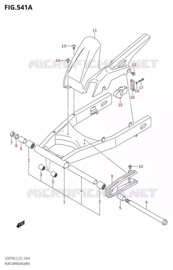 BRAS OSCILLANT Suzuki MOTO 750 GSR 2013  GSR750AUE L3 (E21)