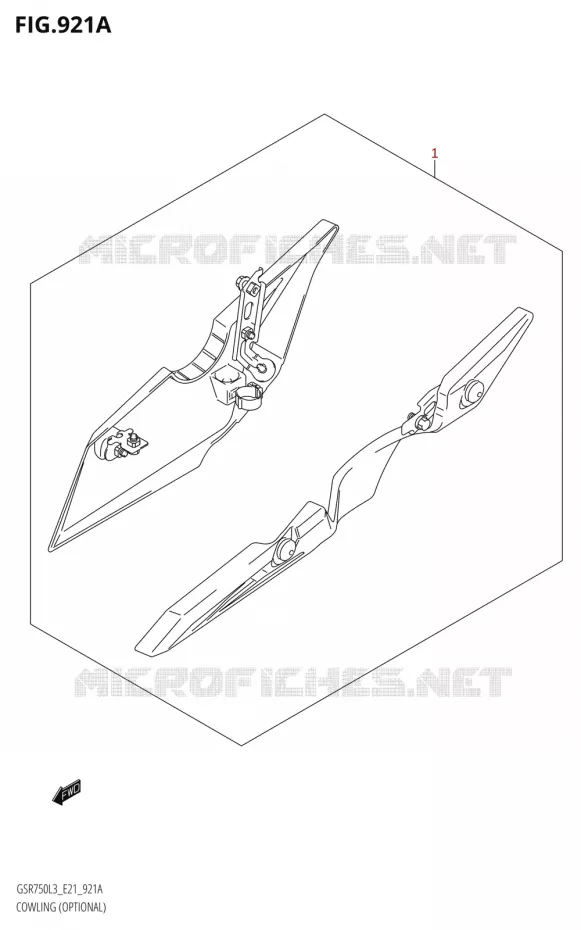 CARENAGESPTIONAL) Suzuki MOTO 750 GSR 2013  GSR750 L3 (E21)