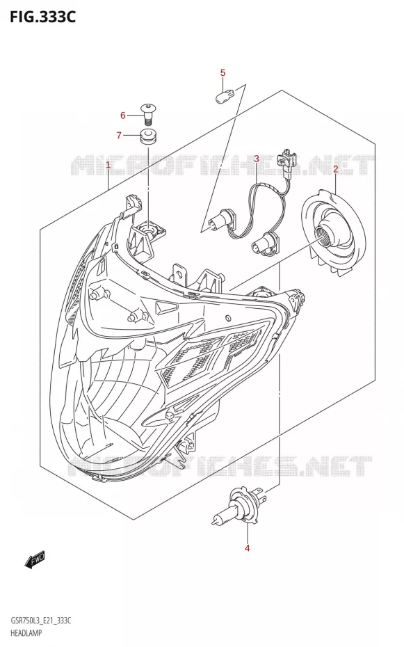 PHAREMP (GSR750UE:L3:E21) Suzuki MOTO 750 GSR 2013  GSR750A L3 (E21)