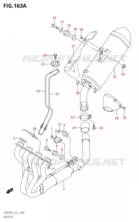 SILENCIEUX Suzuki MOTO 750 GSR 2013  GSR750 L3 (E21)