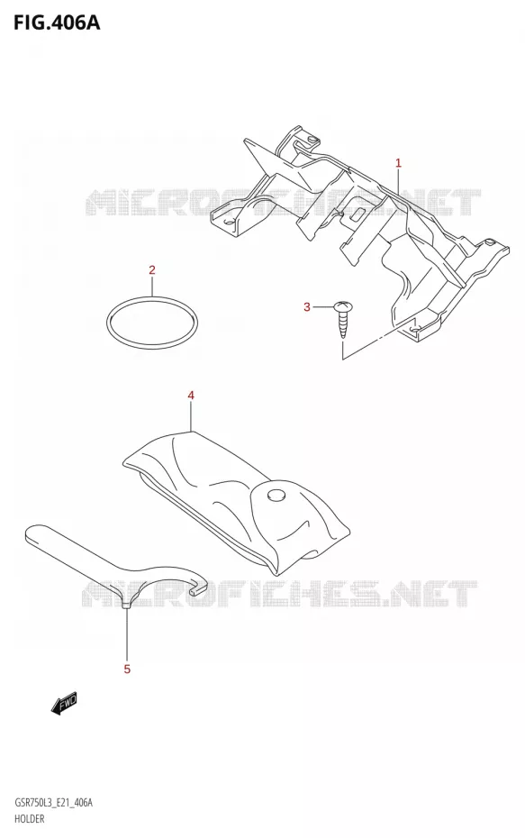 SUPPORT Suzuki MOTO 750 GSR 2013  GSR750 L3 (E21)