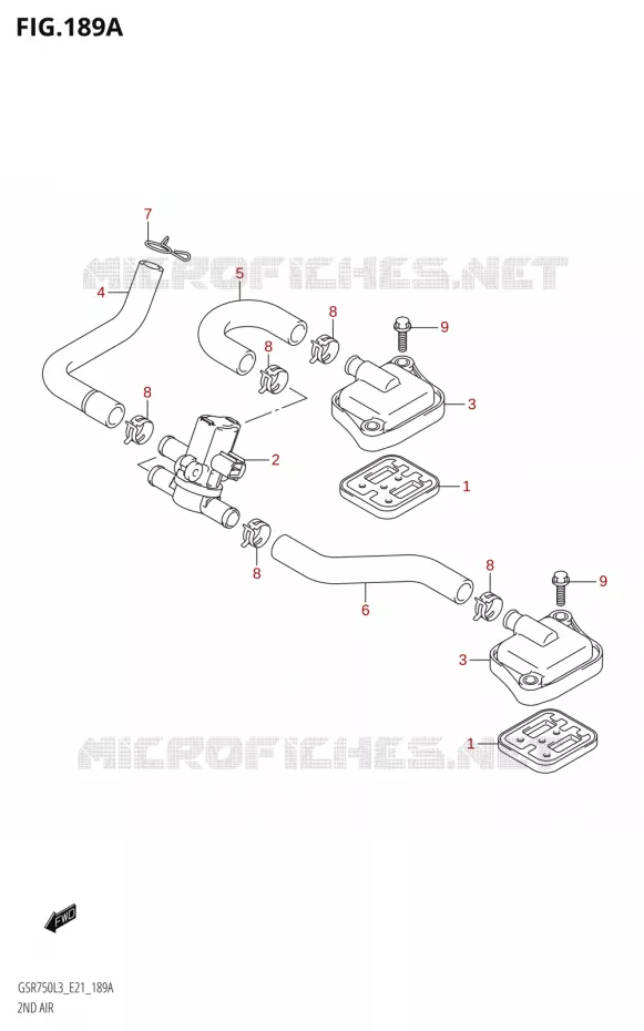SYSTEME RECYCLAGE GAZ ECHAPPEMENT Suzuki MOTO 750 GSR 2013  GSR750 L3 (E21)