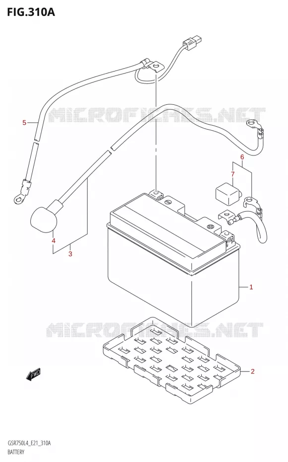 BATTERIEGSR750:L4:E21) Suzuki MOTO 750 GSR 2014  GSR750 L4