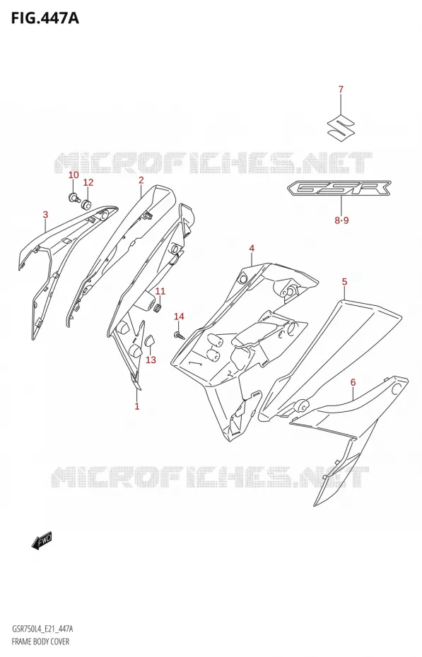 CARENAGES Suzuki MOTO 750 GSR 2014  GSR750A L4 (E21)