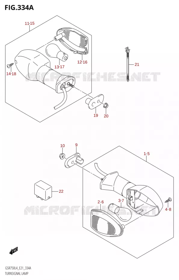 CLIGNOTANTS Suzuki MOTO 750 GSR 2014  GSR750 L4